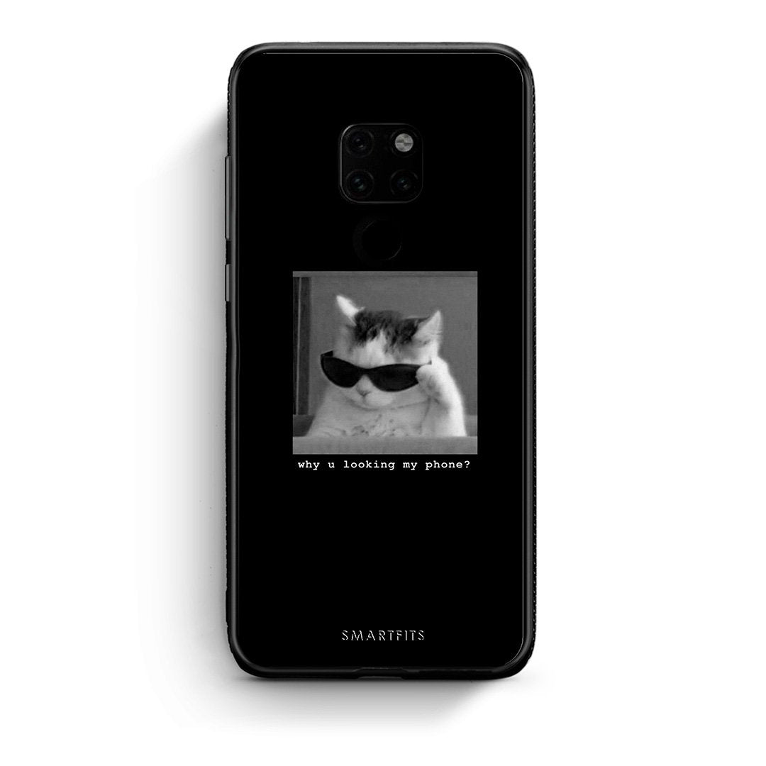 Huawei Mate 20 Meme Cat θήκη από τη Smartfits με σχέδιο στο πίσω μέρος και μαύρο περίβλημα | Smartphone case with colorful back and black bezels by Smartfits