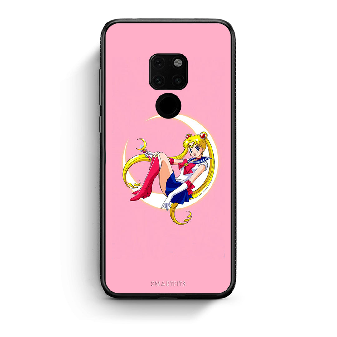 Huawei Mate 20 Moon Girl θήκη από τη Smartfits με σχέδιο στο πίσω μέρος και μαύρο περίβλημα | Smartphone case with colorful back and black bezels by Smartfits