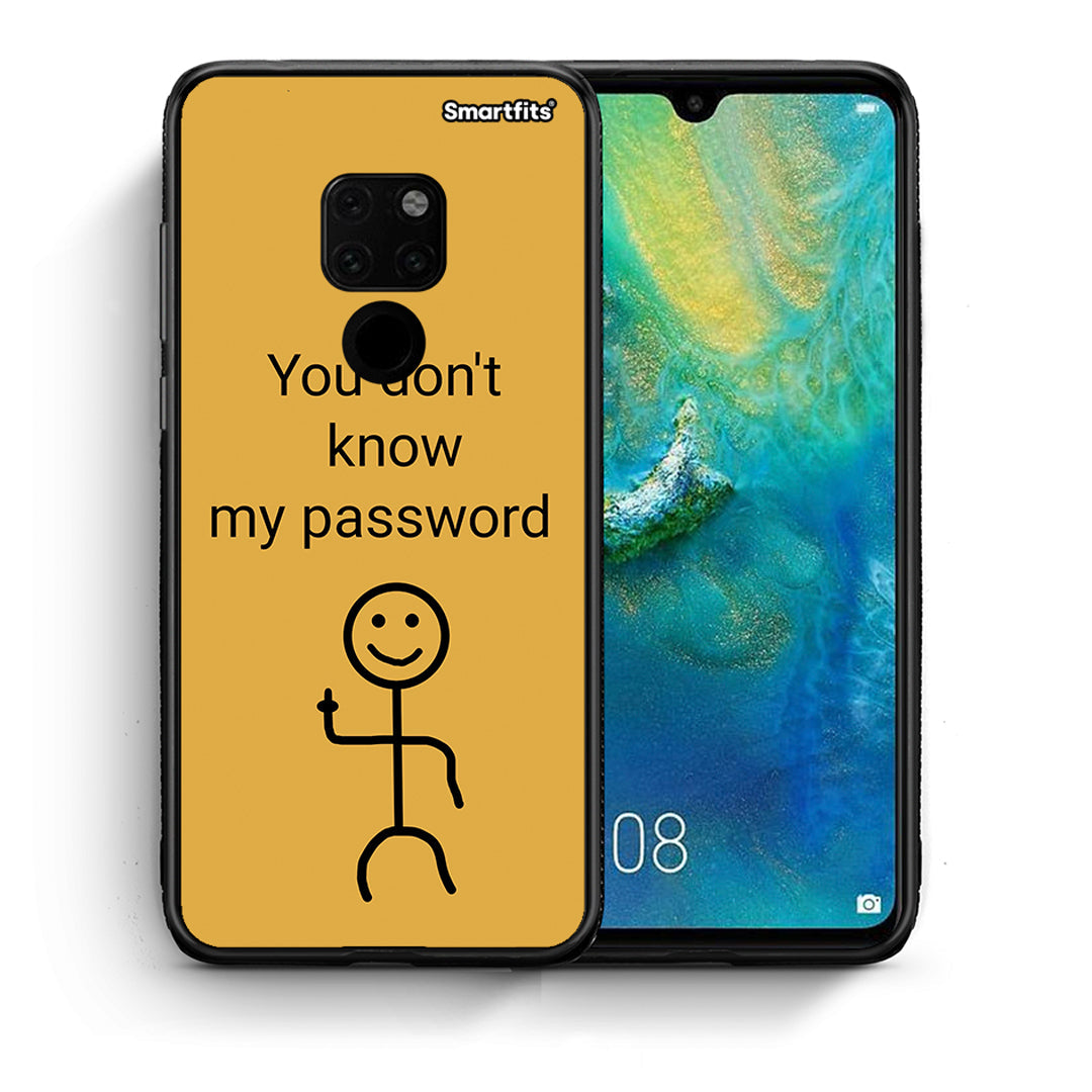 Θήκη Huawei Mate 20 My Password από τη Smartfits με σχέδιο στο πίσω μέρος και μαύρο περίβλημα | Huawei Mate 20 My Password case with colorful back and black bezels
