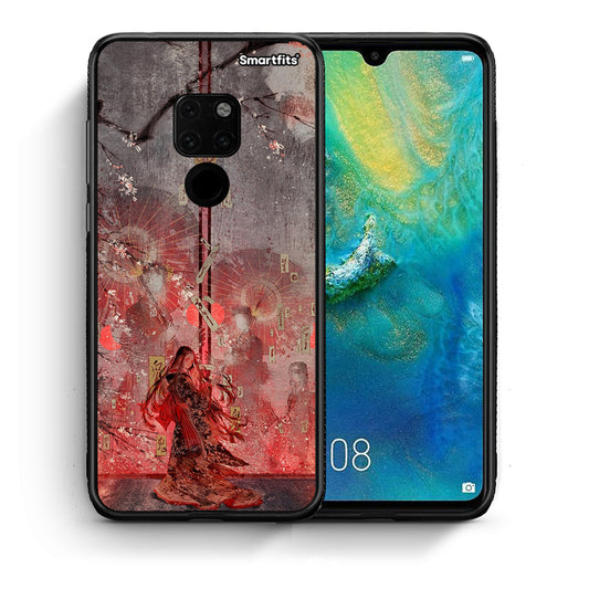 Θήκη Huawei Mate 20 Nezuko Kamado από τη Smartfits με σχέδιο στο πίσω μέρος και μαύρο περίβλημα | Huawei Mate 20 Nezuko Kamado case with colorful back and black bezels
