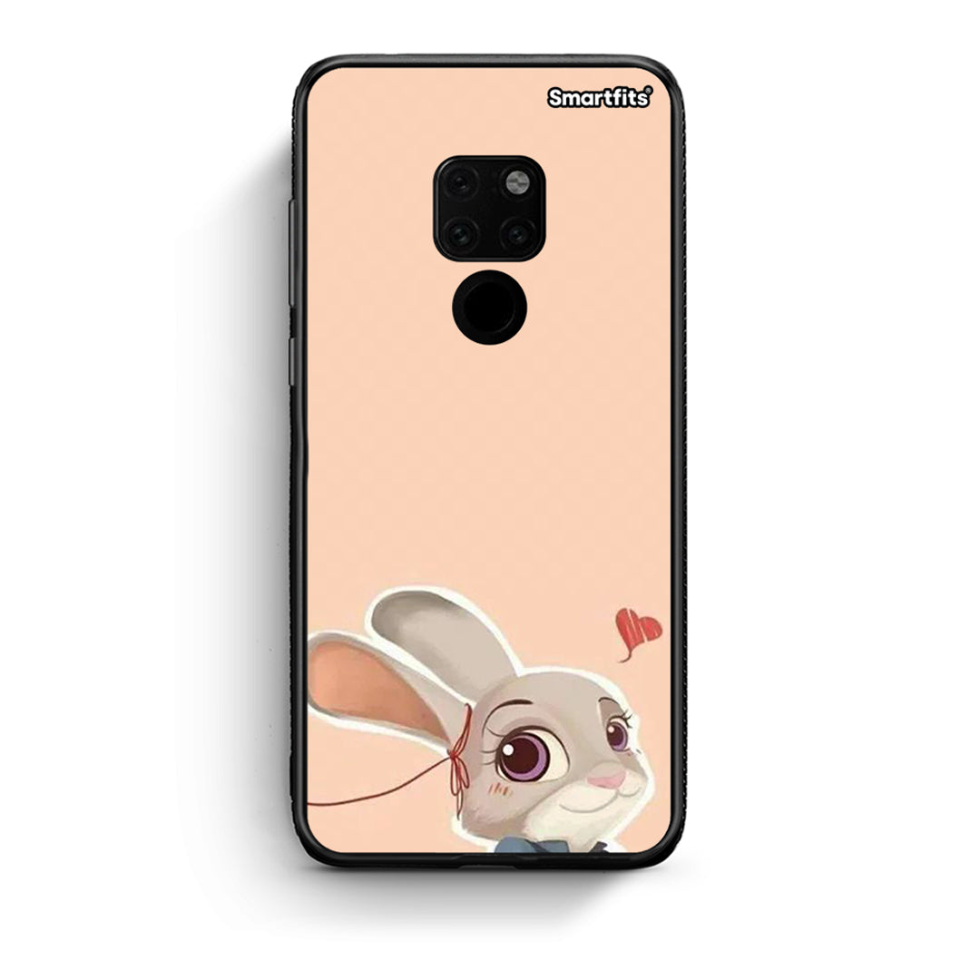 Huawei Mate 20 Nick Wilde And Judy Hopps Love 2 θήκη από τη Smartfits με σχέδιο στο πίσω μέρος και μαύρο περίβλημα | Smartphone case with colorful back and black bezels by Smartfits