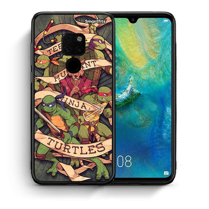 Θήκη Huawei Mate 20 Ninja Turtles από τη Smartfits με σχέδιο στο πίσω μέρος και μαύρο περίβλημα | Huawei Mate 20 Ninja Turtles case with colorful back and black bezels