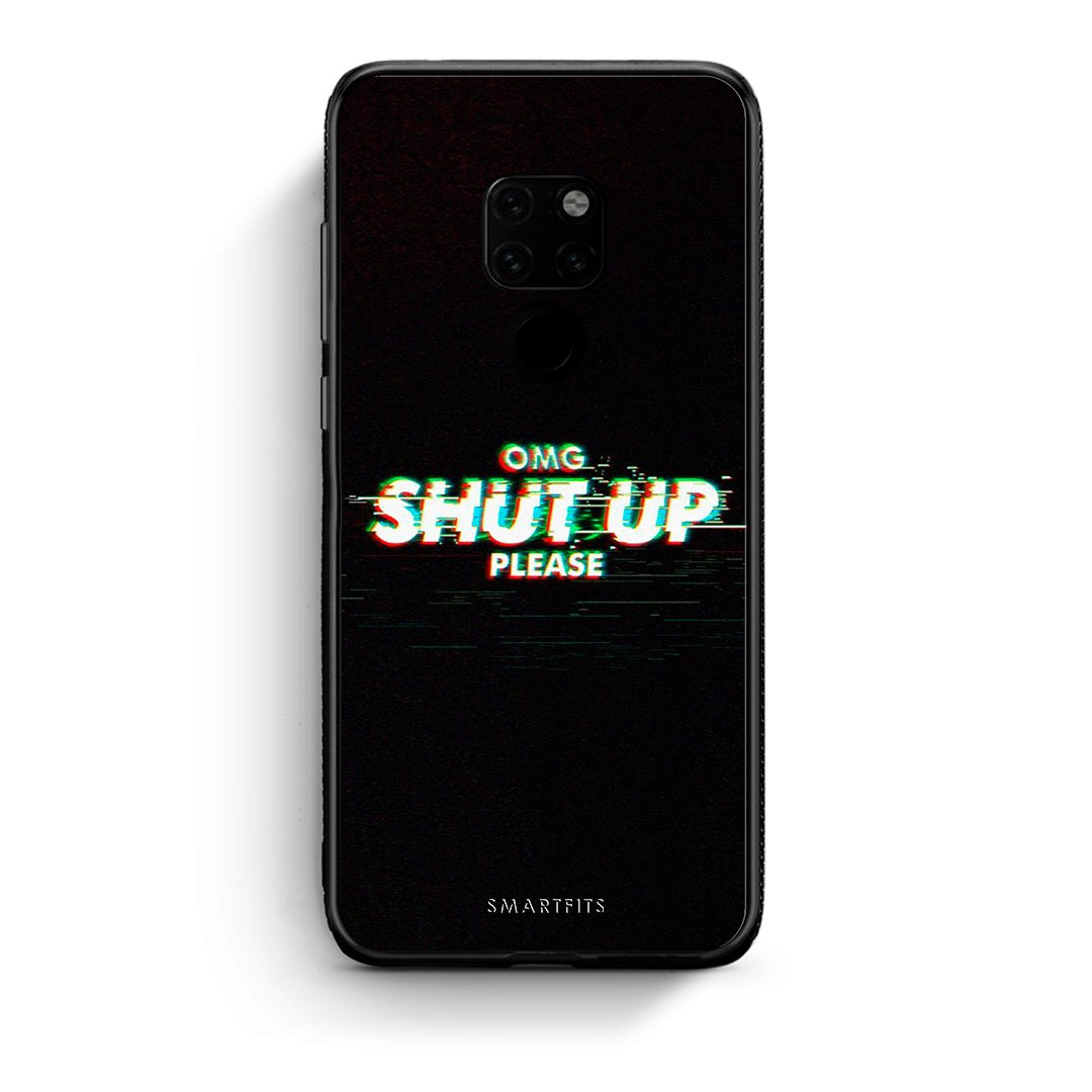 Huawei Mate 20 OMG ShutUp θήκη από τη Smartfits με σχέδιο στο πίσω μέρος και μαύρο περίβλημα | Smartphone case with colorful back and black bezels by Smartfits