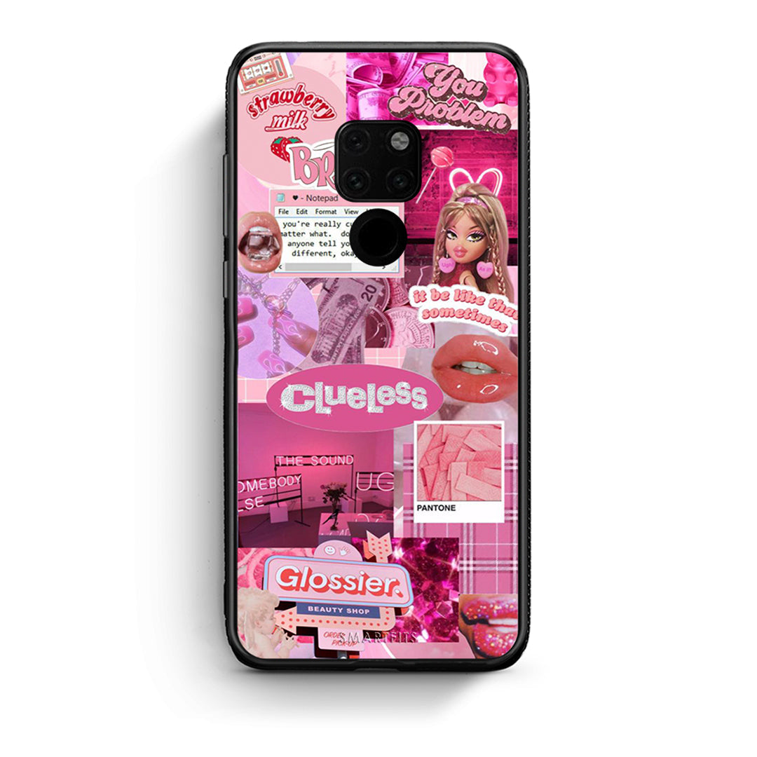 Huawei Mate 20 Pink Love Θήκη Αγίου Βαλεντίνου από τη Smartfits με σχέδιο στο πίσω μέρος και μαύρο περίβλημα | Smartphone case with colorful back and black bezels by Smartfits