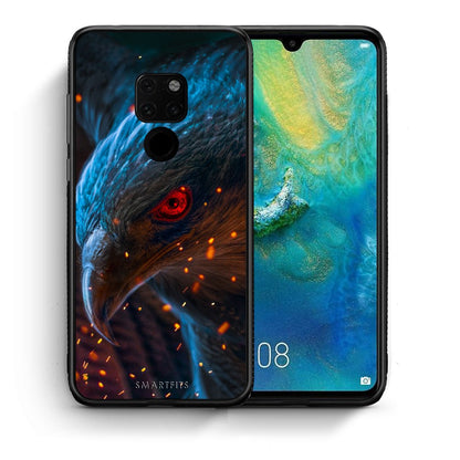 Θήκη Huawei Mate 20 Eagle PopArt από τη Smartfits με σχέδιο στο πίσω μέρος και μαύρο περίβλημα | Huawei Mate 20 Eagle PopArt case with colorful back and black bezels