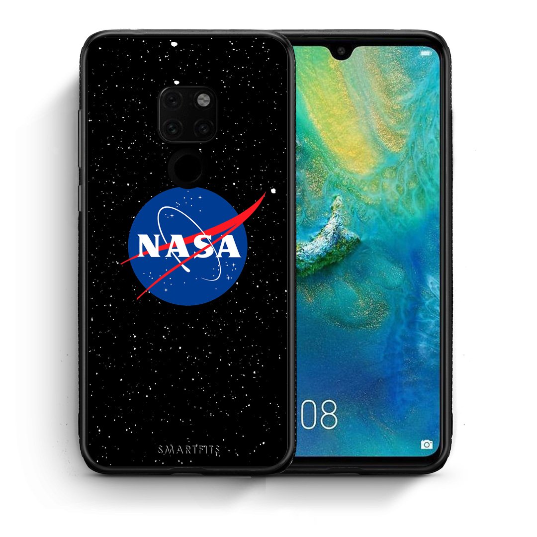 Θήκη Huawei Mate 20 NASA PopArt από τη Smartfits με σχέδιο στο πίσω μέρος και μαύρο περίβλημα | Huawei Mate 20 NASA PopArt case with colorful back and black bezels