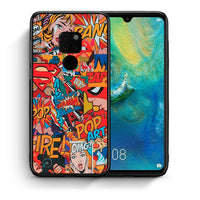 Thumbnail for Θήκη Huawei Mate 20 PopArt OMG από τη Smartfits με σχέδιο στο πίσω μέρος και μαύρο περίβλημα | Huawei Mate 20 PopArt OMG case with colorful back and black bezels