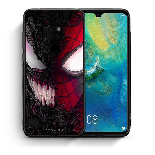 Θήκη Huawei Mate 20 SpiderVenom PopArt από τη Smartfits με σχέδιο στο πίσω μέρος και μαύρο περίβλημα | Huawei Mate 20 SpiderVenom PopArt case with colorful back and black bezels