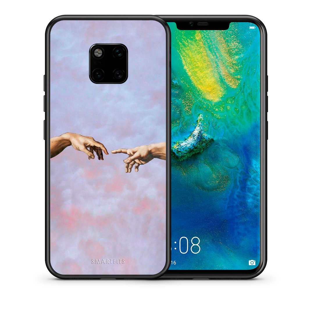 Θήκη Huawei Mate 20 Pro Adam Hand από τη Smartfits με σχέδιο στο πίσω μέρος και μαύρο περίβλημα | Huawei Mate 20 Pro Adam Hand case with colorful back and black bezels