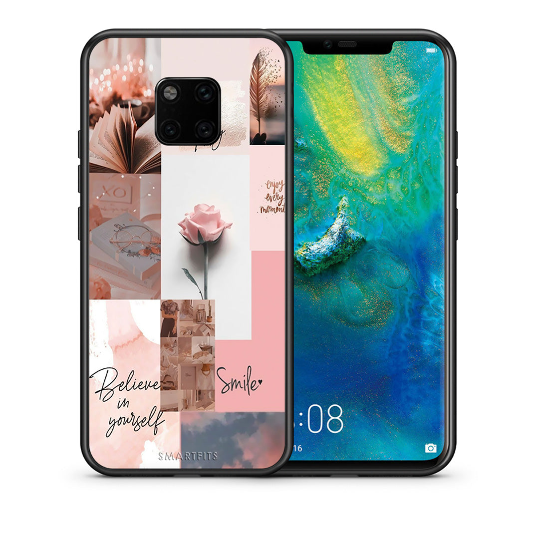 Θήκη Huawei Mate 20 Pro Aesthetic Collage από τη Smartfits με σχέδιο στο πίσω μέρος και μαύρο περίβλημα | Huawei Mate 20 Pro Aesthetic Collage case with colorful back and black bezels