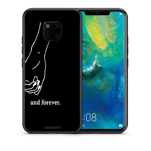 Θήκη Αγίου Βαλεντίνου Huawei Mate 20 Pro Always & Forever 2 από τη Smartfits με σχέδιο στο πίσω μέρος και μαύρο περίβλημα | Huawei Mate 20 Pro Always & Forever 2 case with colorful back and black bezels