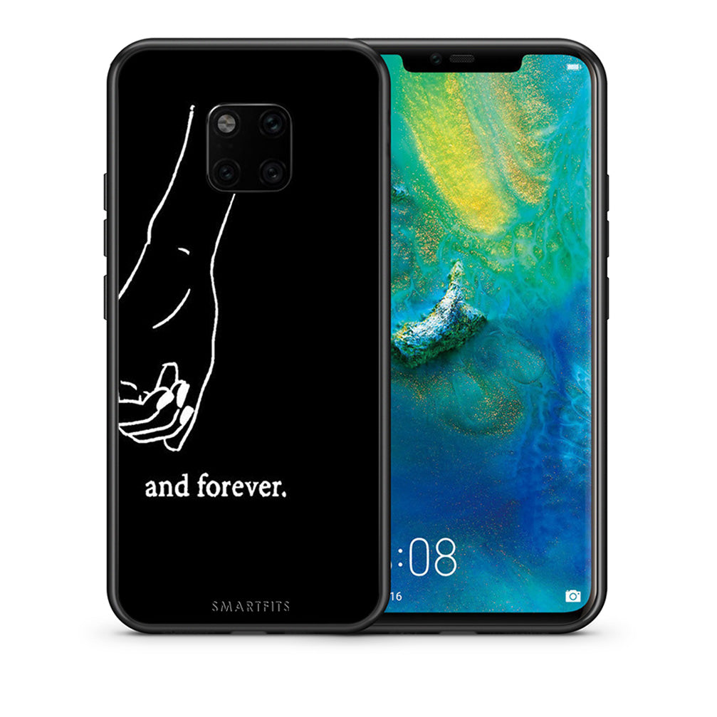 Θήκη Αγίου Βαλεντίνου Huawei Mate 20 Pro Always & Forever 2 από τη Smartfits με σχέδιο στο πίσω μέρος και μαύρο περίβλημα | Huawei Mate 20 Pro Always & Forever 2 case with colorful back and black bezels