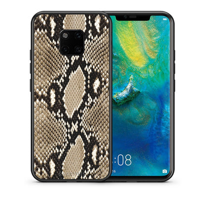Θήκη Huawei Mate 20 Pro Fashion Snake Animal από τη Smartfits με σχέδιο στο πίσω μέρος και μαύρο περίβλημα | Huawei Mate 20 Pro Fashion Snake Animal case with colorful back and black bezels