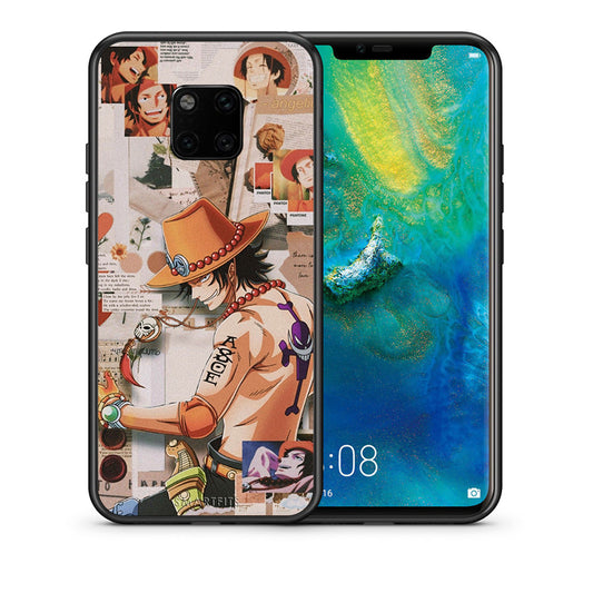 Θήκη Huawei Mate 20 Pro Anime Collage από τη Smartfits με σχέδιο στο πίσω μέρος και μαύρο περίβλημα | Huawei Mate 20 Pro Anime Collage case with colorful back and black bezels