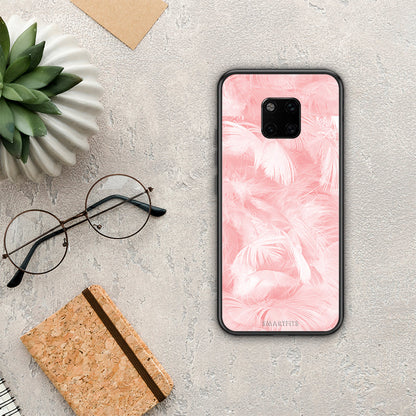 Boho Pink Feather - Huawei Mate 20 Pro θήκη