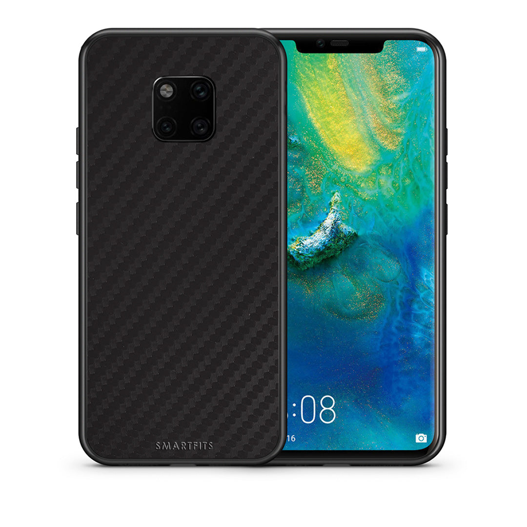 Θήκη Huawei Mate 20 Pro Carbon Black από τη Smartfits με σχέδιο στο πίσω μέρος και μαύρο περίβλημα | Huawei Mate 20 Pro Carbon Black case with colorful back and black bezels