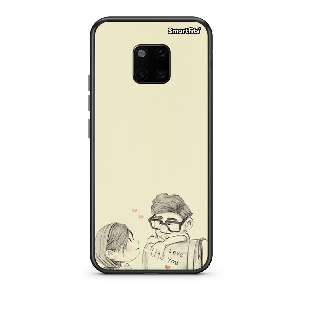 Huawei Mate 20 Pro Carl And Ellie θήκη από τη Smartfits με σχέδιο στο πίσω μέρος και μαύρο περίβλημα | Smartphone case with colorful back and black bezels by Smartfits