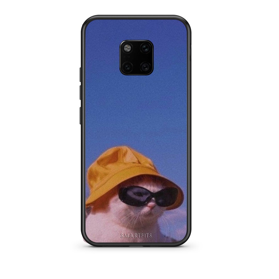 Huawei Mate 20 Pro Cat Diva θήκη από τη Smartfits με σχέδιο στο πίσω μέρος και μαύρο περίβλημα | Smartphone case with colorful back and black bezels by Smartfits