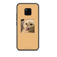 Thumbnail for Huawei Mate 20 Pro Cat Tongue θήκη από τη Smartfits με σχέδιο στο πίσω μέρος και μαύρο περίβλημα | Smartphone case with colorful back and black bezels by Smartfits