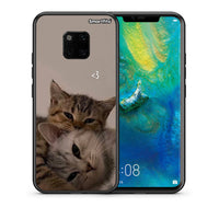Thumbnail for Θήκη Huawei Mate 20 Pro Cats In Love από τη Smartfits με σχέδιο στο πίσω μέρος και μαύρο περίβλημα | Huawei Mate 20 Pro Cats In Love case with colorful back and black bezels
