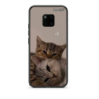 Thumbnail for Huawei Mate 20 Pro Cats In Love Θήκη από τη Smartfits με σχέδιο στο πίσω μέρος και μαύρο περίβλημα | Smartphone case with colorful back and black bezels by Smartfits