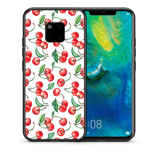 Θήκη Huawei Mate 20 Pro Cherry Summer από τη Smartfits με σχέδιο στο πίσω μέρος και μαύρο περίβλημα | Huawei Mate 20 Pro Cherry Summer case with colorful back and black bezels