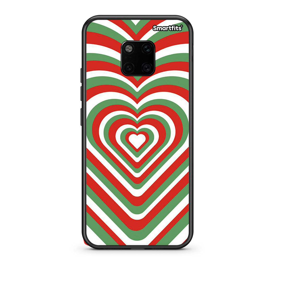 Huawei Mate 20 Pro Christmas Hearts θήκη από τη Smartfits με σχέδιο στο πίσω μέρος και μαύρο περίβλημα | Smartphone case with colorful back and black bezels by Smartfits
