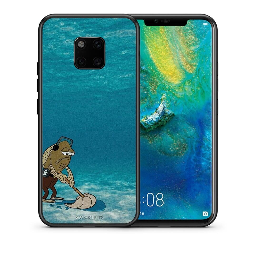 Θήκη Huawei Mate 20 Pro Clean The Ocean από τη Smartfits με σχέδιο στο πίσω μέρος και μαύρο περίβλημα | Huawei Mate 20 Pro Clean The Ocean case with colorful back and black bezels