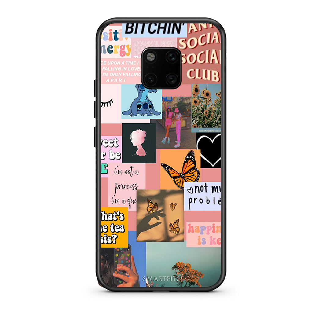 Huawei Mate 20 Pro Collage Bitchin Θήκη Αγίου Βαλεντίνου από τη Smartfits με σχέδιο στο πίσω μέρος και μαύρο περίβλημα | Smartphone case with colorful back and black bezels by Smartfits