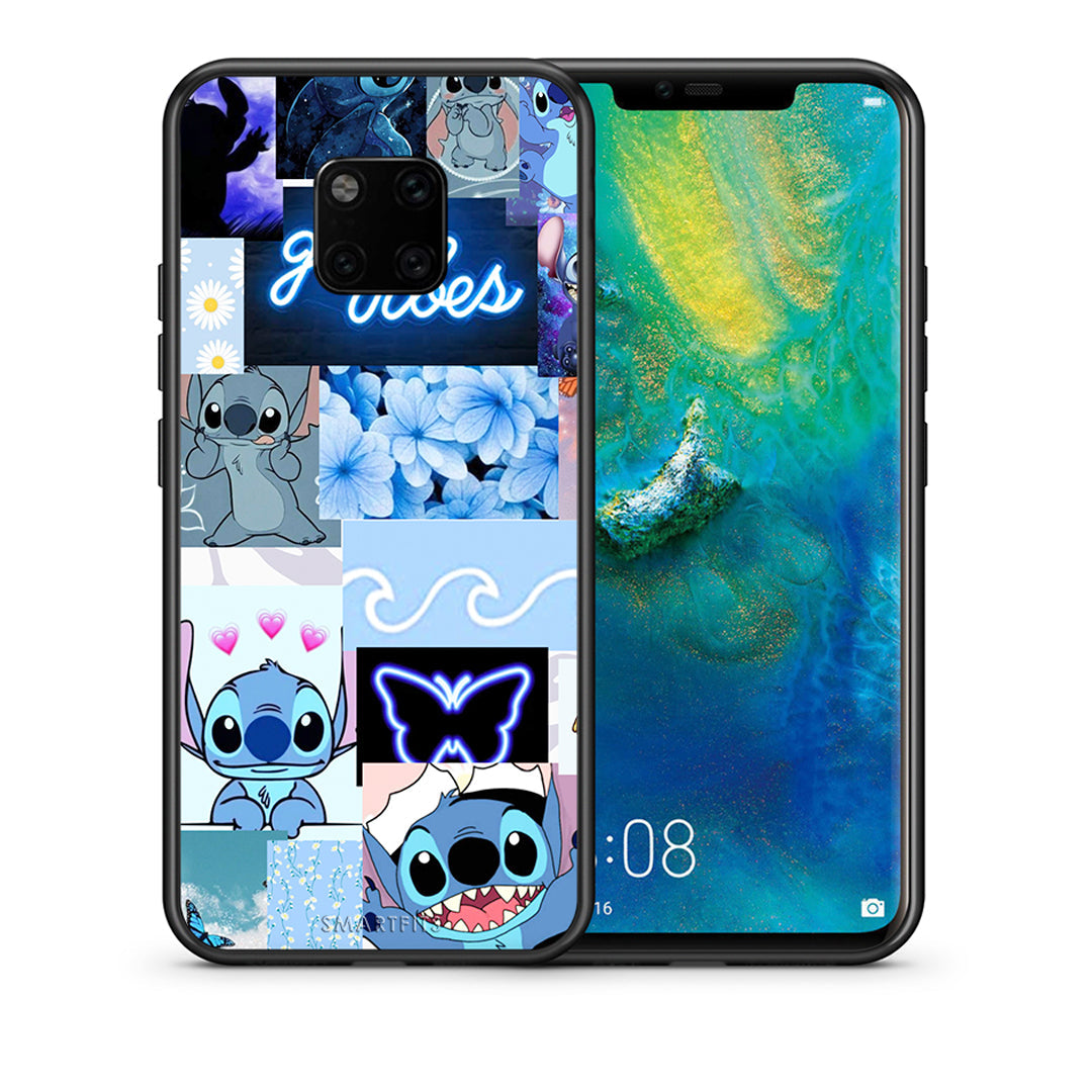 Θήκη Αγίου Βαλεντίνου Huawei Mate 20 Pro Collage Good Vibes από τη Smartfits με σχέδιο στο πίσω μέρος και μαύρο περίβλημα | Huawei Mate 20 Pro Collage Good Vibes case with colorful back and black bezels