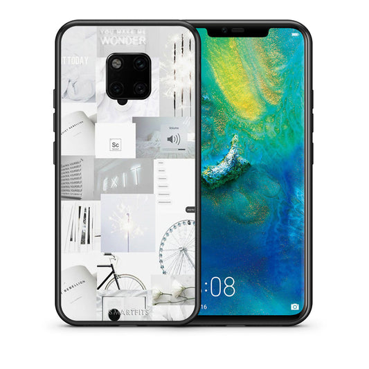 Θήκη Αγίου Βαλεντίνου Huawei Mate 20 Pro Collage Make Me Wonder από τη Smartfits με σχέδιο στο πίσω μέρος και μαύρο περίβλημα | Huawei Mate 20 Pro Collage Make Me Wonder case with colorful back and black bezels
