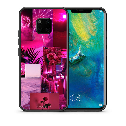 Θήκη Αγίου Βαλεντίνου Huawei Mate 20 Pro Collage Red Roses από τη Smartfits με σχέδιο στο πίσω μέρος και μαύρο περίβλημα | Huawei Mate 20 Pro Collage Red Roses case with colorful back and black bezels