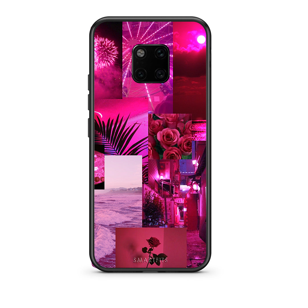 Huawei Mate 20 Pro Collage Red Roses Θήκη Αγίου Βαλεντίνου από τη Smartfits με σχέδιο στο πίσω μέρος και μαύρο περίβλημα | Smartphone case with colorful back and black bezels by Smartfits