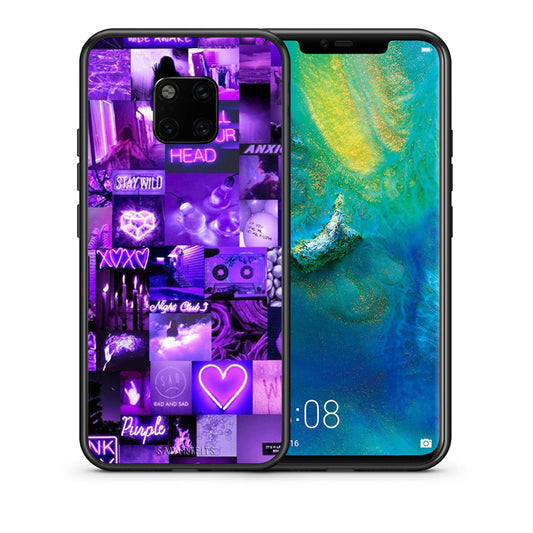 Θήκη Αγίου Βαλεντίνου Huawei Mate 20 Pro Collage Stay Wild από τη Smartfits με σχέδιο στο πίσω μέρος και μαύρο περίβλημα | Huawei Mate 20 Pro Collage Stay Wild case with colorful back and black bezels