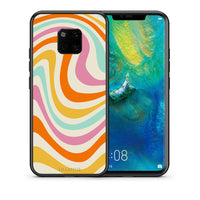 Thumbnail for Θήκη Huawei Mate 20 Pro Colourful Waves από τη Smartfits με σχέδιο στο πίσω μέρος και μαύρο περίβλημα | Huawei Mate 20 Pro Colourful Waves case with colorful back and black bezels