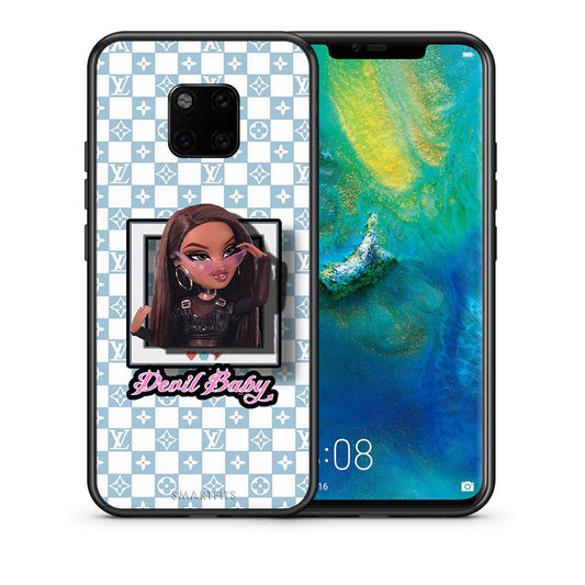 Θήκη Αγίου Βαλεντίνου Huawei Mate 20 Pro Devil Baby από τη Smartfits με σχέδιο στο πίσω μέρος και μαύρο περίβλημα | Huawei Mate 20 Pro Devil Baby case with colorful back and black bezels