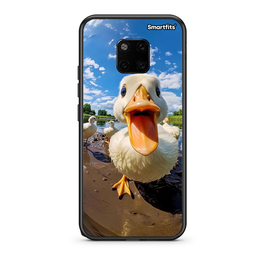Huawei Mate 20 Pro Duck Face θήκη από τη Smartfits με σχέδιο στο πίσω μέρος και μαύρο περίβλημα | Smartphone case with colorful back and black bezels by Smartfits