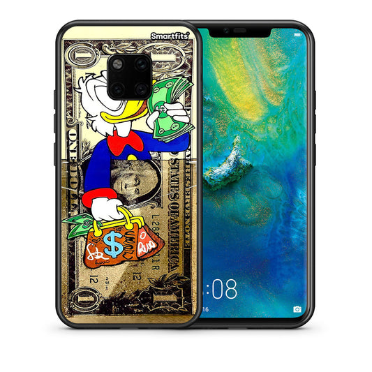 Θήκη Huawei Mate 20 Pro Duck Money από τη Smartfits με σχέδιο στο πίσω μέρος και μαύρο περίβλημα | Huawei Mate 20 Pro Duck Money case with colorful back and black bezels
