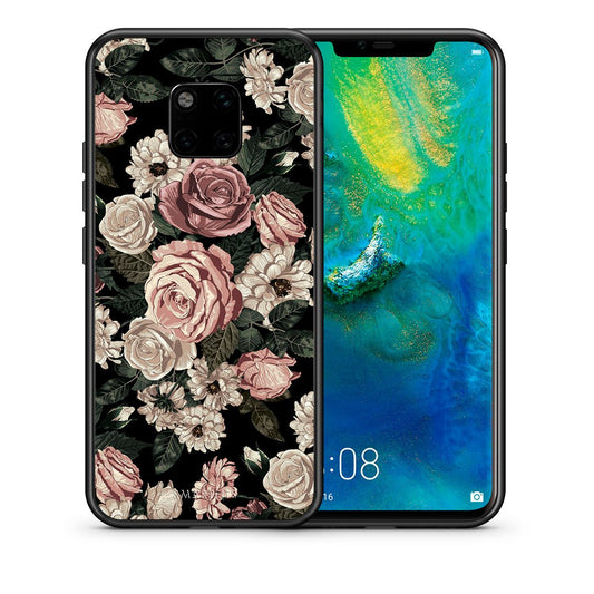 Θήκη Huawei Mate 20 Pro Wild Roses Flower από τη Smartfits με σχέδιο στο πίσω μέρος και μαύρο περίβλημα | Huawei Mate 20 Pro Wild Roses Flower case with colorful back and black bezels