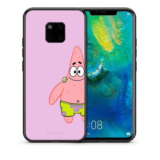Θήκη Huawei Mate 20 Pro  Friends Patrick από τη Smartfits με σχέδιο στο πίσω μέρος και μαύρο περίβλημα | Huawei Mate 20 Pro  Friends Patrick case with colorful back and black bezels