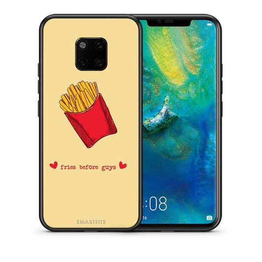 Θήκη Αγίου Βαλεντίνου Huawei Mate 20 Pro Fries Before Guys από τη Smartfits με σχέδιο στο πίσω μέρος και μαύρο περίβλημα | Huawei Mate 20 Pro Fries Before Guys case with colorful back and black bezels