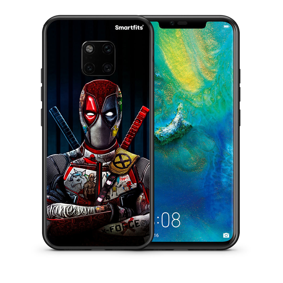 Θήκη Huawei Mate 20 Pro Funny Guy από τη Smartfits με σχέδιο στο πίσω μέρος και μαύρο περίβλημα | Huawei Mate 20 Pro Funny Guy case with colorful back and black bezels
