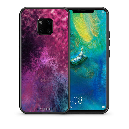 Θήκη Huawei Mate 20 Pro Aurora Galaxy από τη Smartfits με σχέδιο στο πίσω μέρος και μαύρο περίβλημα | Huawei Mate 20 Pro Aurora Galaxy case with colorful back and black bezels