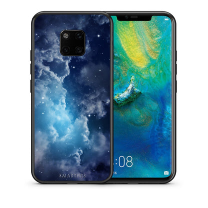 Θήκη Huawei Mate 20 Pro Blue Sky Galaxy από τη Smartfits με σχέδιο στο πίσω μέρος και μαύρο περίβλημα | Huawei Mate 20 Pro Blue Sky Galaxy case with colorful back and black bezels