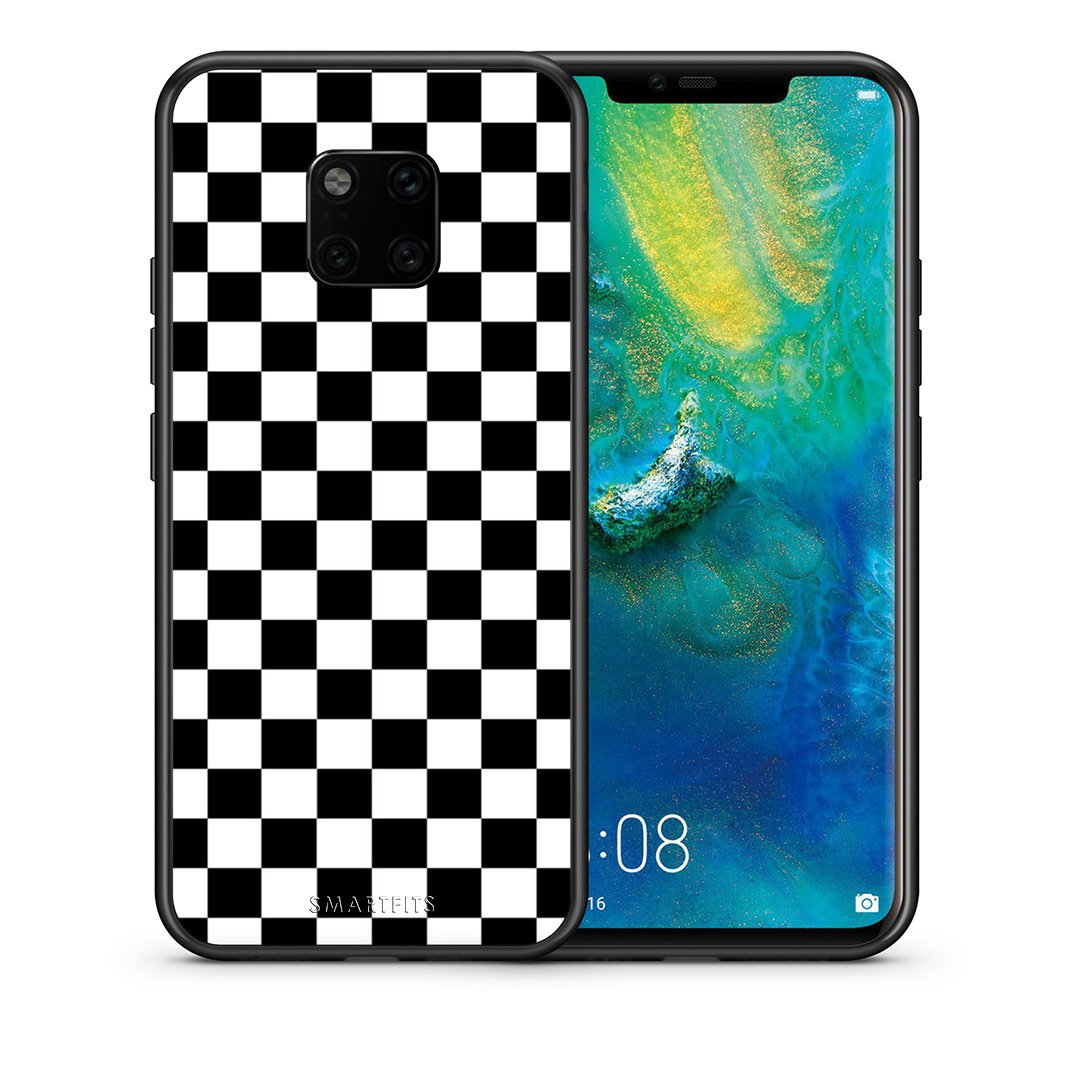 Θήκη Huawei Mate 20 Pro Squares Geometric από τη Smartfits με σχέδιο στο πίσω μέρος και μαύρο περίβλημα | Huawei Mate 20 Pro Squares Geometric case with colorful back and black bezels