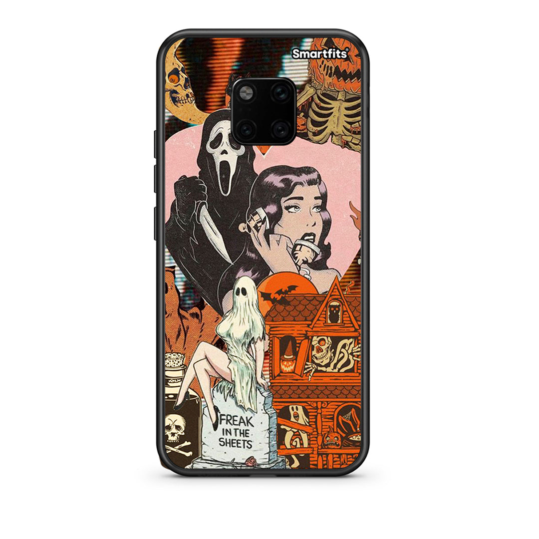 Huawei Mate 20 Pro Halloween Collage Θήκη από τη Smartfits με σχέδιο στο πίσω μέρος και μαύρο περίβλημα | Smartphone case with colorful back and black bezels by Smartfits