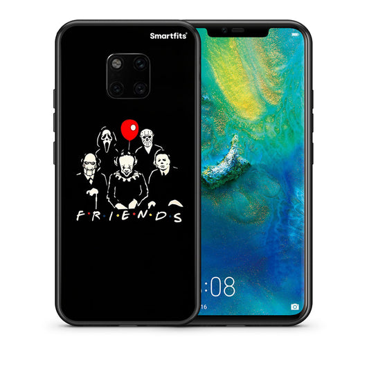 Θήκη Huawei Mate 20 Pro Halloween Friends από τη Smartfits με σχέδιο στο πίσω μέρος και μαύρο περίβλημα | Huawei Mate 20 Pro Halloween Friends case with colorful back and black bezels