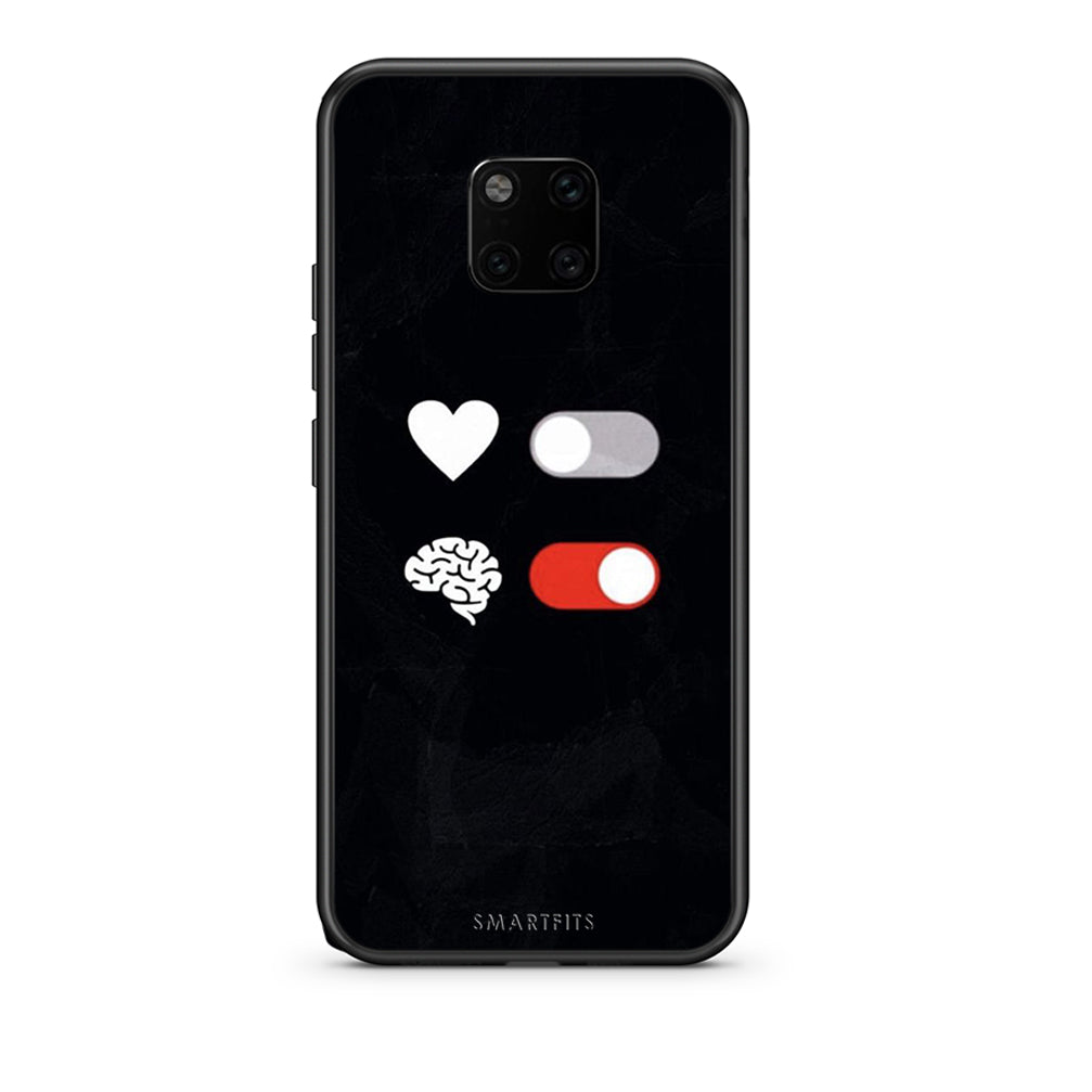Huawei Mate 20 Pro Heart Vs Brain Θήκη Αγίου Βαλεντίνου από τη Smartfits με σχέδιο στο πίσω μέρος και μαύρο περίβλημα | Smartphone case with colorful back and black bezels by Smartfits