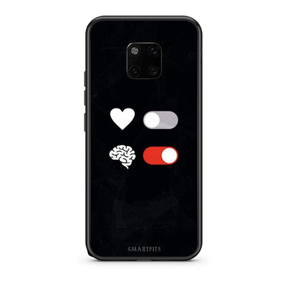 Huawei Mate 20 Pro Heart Vs Brain Θήκη Αγίου Βαλεντίνου από τη Smartfits με σχέδιο στο πίσω μέρος και μαύρο περίβλημα | Smartphone case with colorful back and black bezels by Smartfits