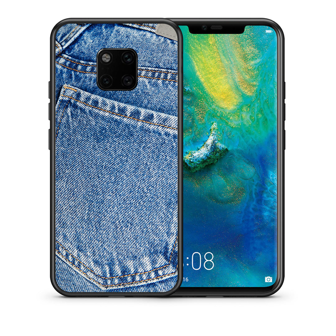 Θήκη Huawei Mate 20 Pro Jeans Pocket από τη Smartfits με σχέδιο στο πίσω μέρος και μαύρο περίβλημα | Huawei Mate 20 Pro Jeans Pocket case with colorful back and black bezels